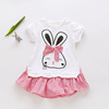 Summer children's dress, skirt, children's clothing, Korean style, with short sleeve