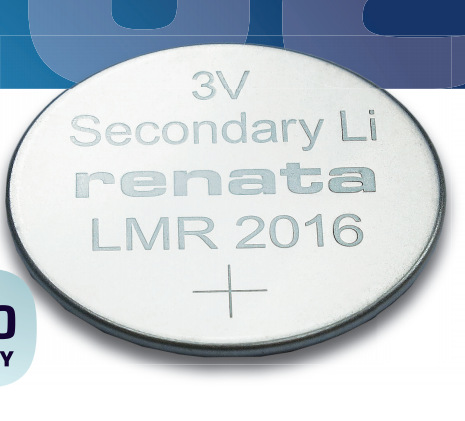 瑞士RENATA 3.0v 锂二氧化锰 可充纽扣电池 LMR2016  ML2016