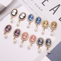 廠家批發美人頭配件珍珠掛件 髮飾合金diy飾品配件手機殼貼鑽材料