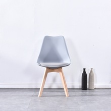 創意郁金香椅北歐實木餐椅靠背現代簡約塑料休閑電腦伊姆斯椅子