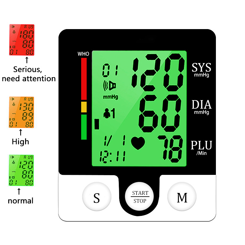 Wrist type smart sphygmomanometer blood...