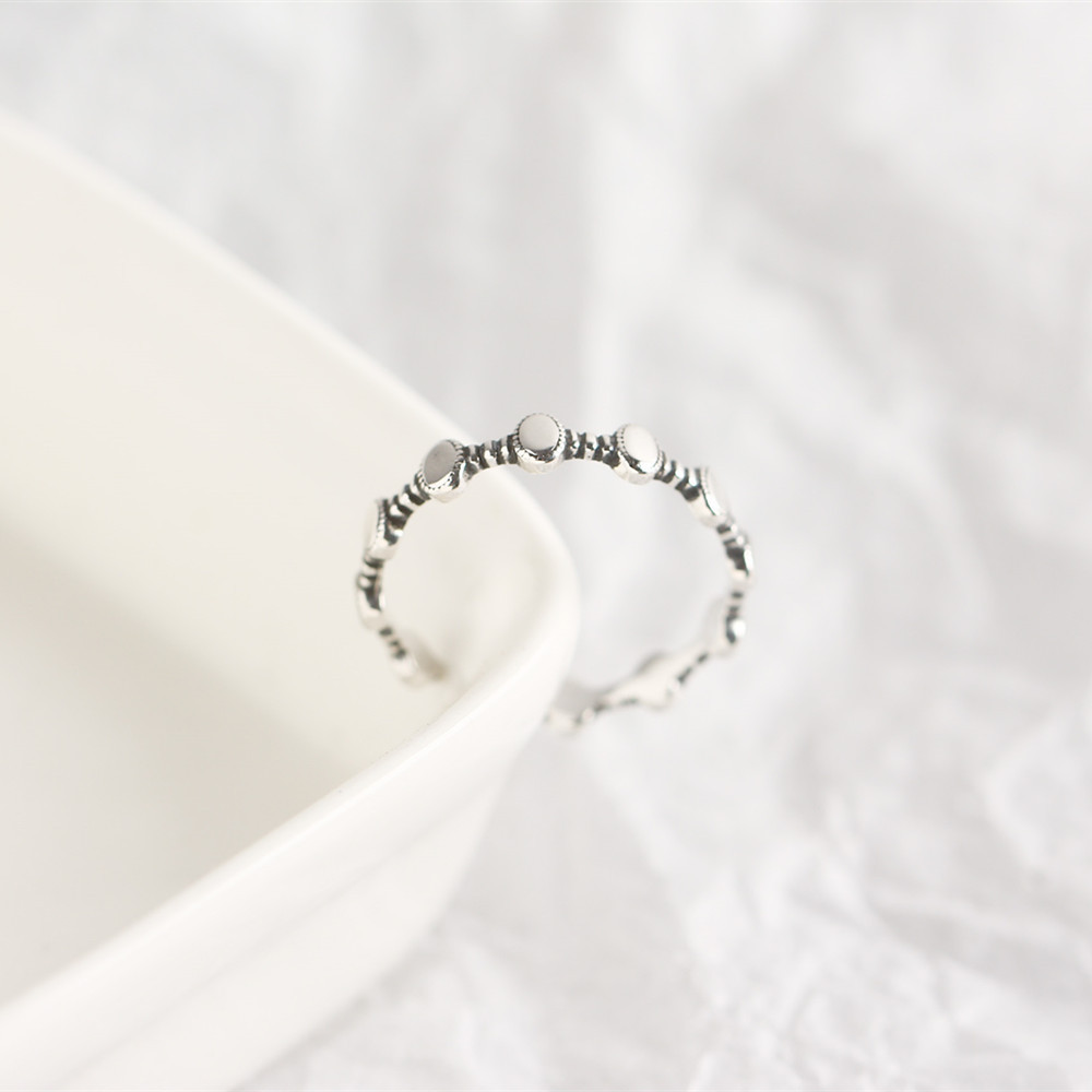 Tyj0282 Korean Korean Style S925 Sterling Silver Geometric Ins Style Personality All-Match Fashionmo