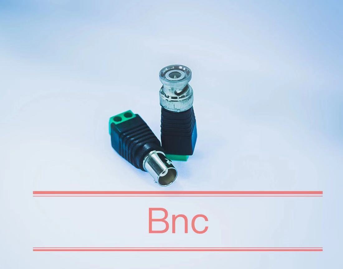 Connector BNC公头 BNC转换头 Q9接头 免焊绿色端子视频连接插头