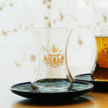工厂直供中东土耳其经典贴花郁金香红茶杯创意玻璃杯茶具葡萄酒杯