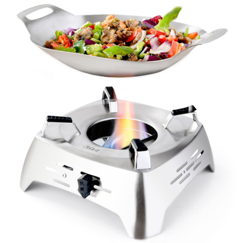 Mingwei Non-magnetic Stainless Steel Bar Hot Pot Flat Pan Household Non-stick Dry Cooker Student Dorm Bar Pot