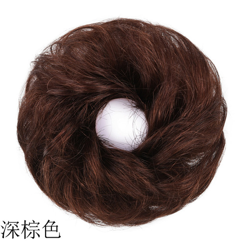 Human hair braid hair loop, real hair hair loop, fluffy curly hair loop, hair accessory, real hair head accessory, hair flower, real hair hair loop