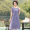Mother's Day 2019 Summer wear new pattern middle age mom Dress Mid length version Overknee Easy Noble grace 40 year 50