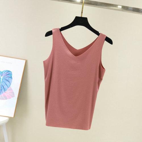 Spring and Summer Thin Modal V-Neck Strapless Tank Top for Women, Adjustable Cut, Sleeveless, Ideal for Layering, Seamless, Plus Size Base Layer Top