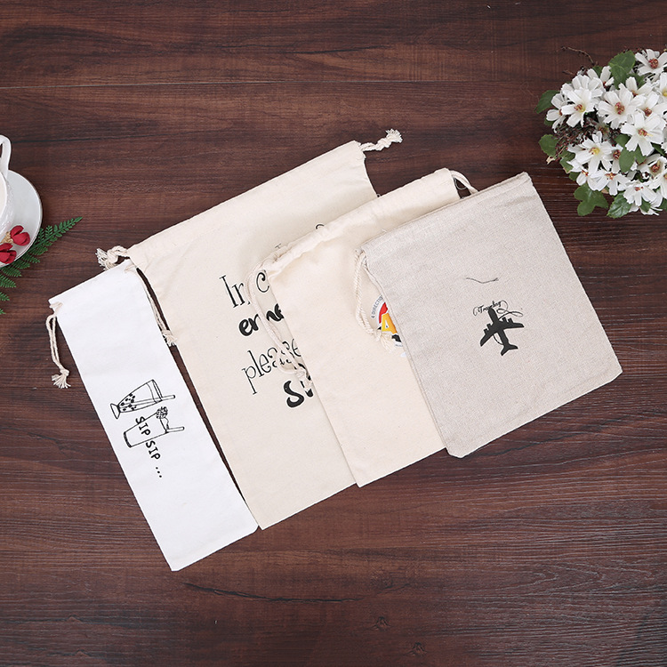 束口抽绳帆布袋定做 可折叠收纳环保袋 广告宣传帆布袋定做印logo