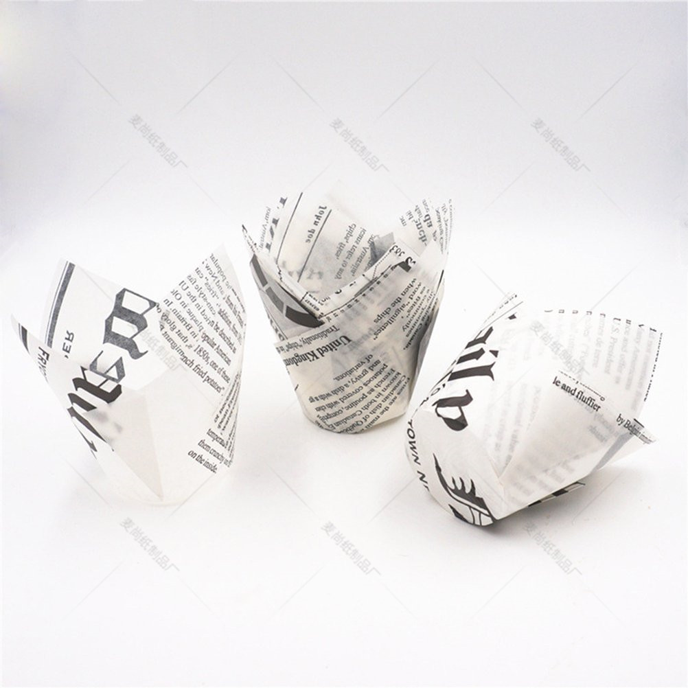 Grado alimenticio europeo resistente a altas temperaturas medio Cupcake fondo blanco carta de oro para hornear pastel titular papel venta al por mayor