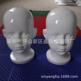 供应玻璃钢头模摆件  透明模特头  玻璃钢成人透明头模定制