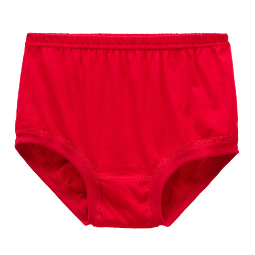 Middle-aged and elderly women's briefs are non-pilling, non-fading, bright red, extra fat, and comfortable pure cotton underwear