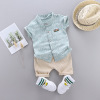 Summer children's summer clothing for boys, set for early age, sleeves, with short sleeve