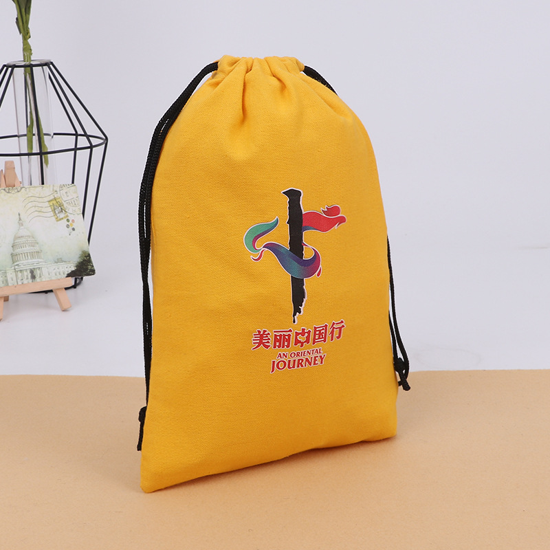 定做帆布培训束口袋 环保创意抽绳背包定制logo 个性收纳袋可定制