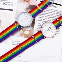 2019新款外貿男女通用手錶wish熱銷情侶表簡約時尚學生石英表