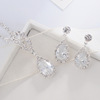 Fashionable jewelry, crystal, necklace and earrings, set, European style, wish, Amazon, ebay