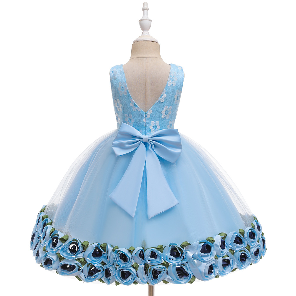 Children's Dress Girl Pettiskirt Hem Flower Costume Flower Girl Skirt Baby Year-old Wash Dress display picture 1