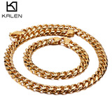 (Трансграничная торговля), аксессуар в стиле хип-хоп, золотое ожерелье из нержавеющей стали, европейский стиль