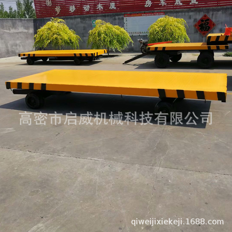 货源供应 5吨平板运输拖车 全挂平板拖挂车 支持厂家供应