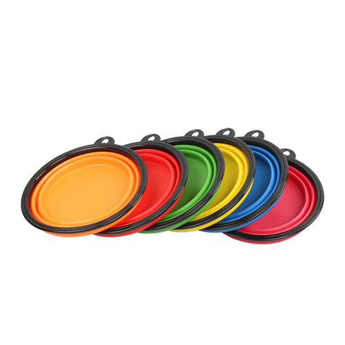 Cat Bowl Silicone Foldable Bowl Outdoor Portable TPE Plastic Dog Bowl Pet Foldable Bowl Direct Supply