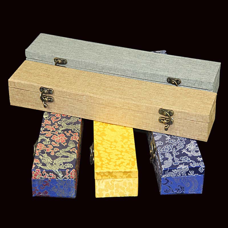 refined Brush box wooden Palette writing brush Gift box customized LOGO Brocade box