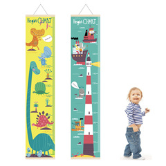 INS Nordic style children's room canvas height hanging ruler kindergarten measurement height widened version oil painting height ruler