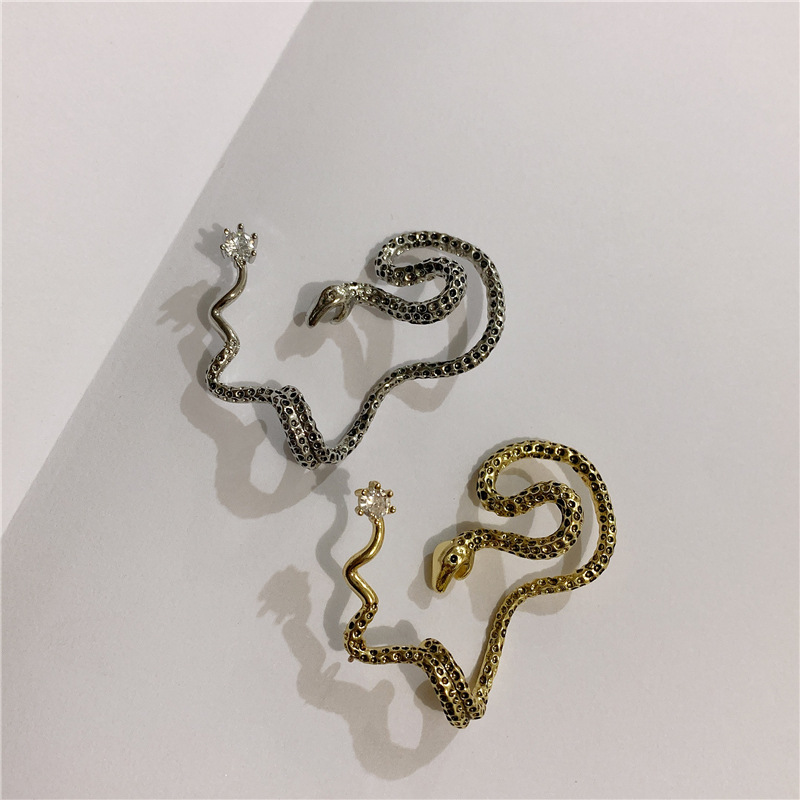 Ear Pierced Earrings Earrings Snake Body Earring Copper Earrings display picture 4