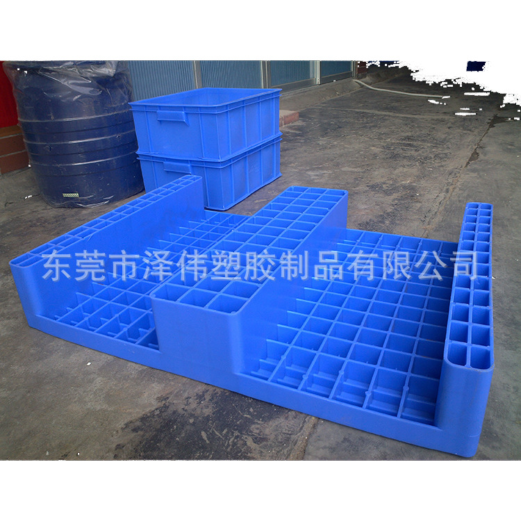 瓷钻胶托盘800*620*145平面川字塑料托盘 塑胶地台板 防潮卡板