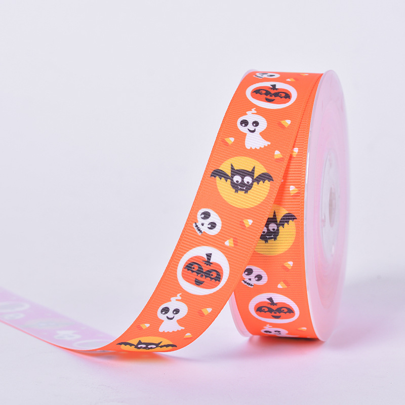 Cinta de Halloween al por mayor, 100 yardas, materiales para envolver regalos, decoración de Halloween, cinta de Halloween hecha a mano para bricolaje image 10