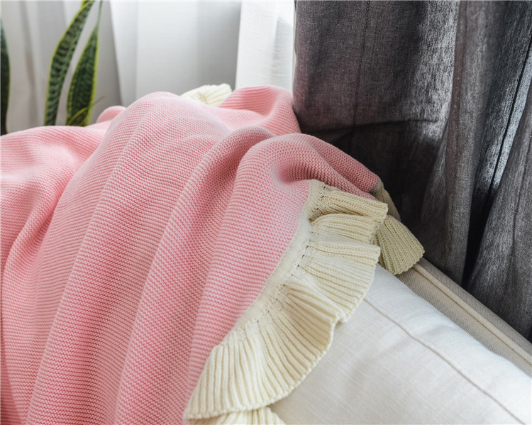 Lehká luxusní severská jednoduchá celobavlněná černá keprová deka do hotelové ložnice, vlněná deka, povlečení_voghion.com