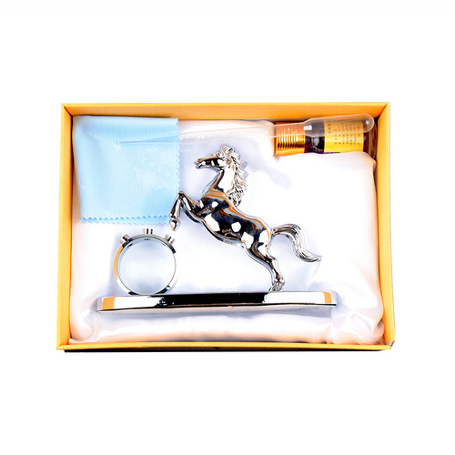 Car clock perfume seat ornaments high-end metal horse to success creative perfume car car cologne ornaments