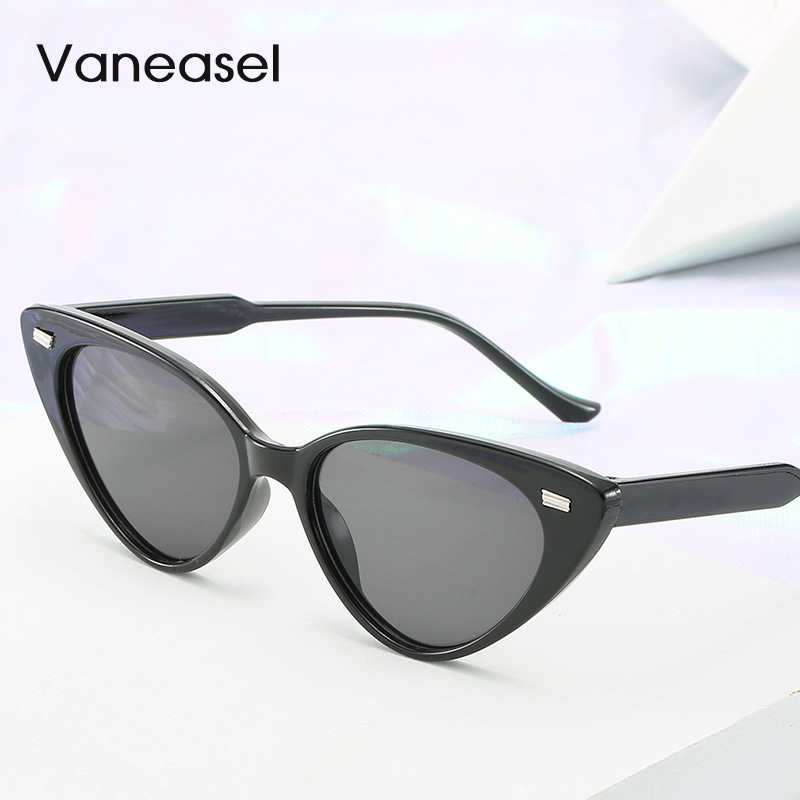 Nuevas gafas de sol estilo europeo y americano, gafas de sol triangulares tipo ojo de gato personalizadas, gafas de sol retro transfronterizas modernas y a la moda.