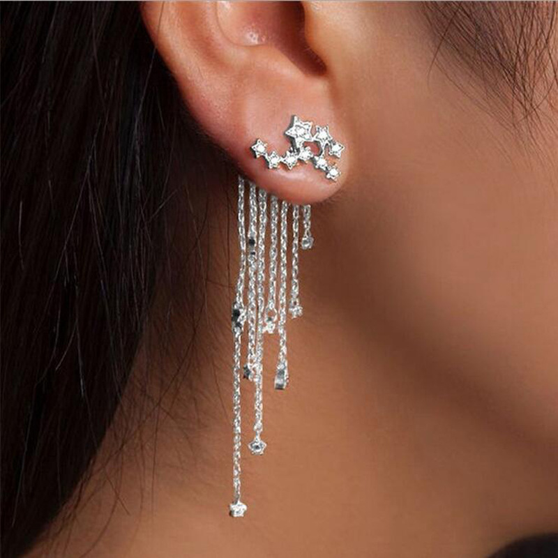 1 Pair Fashion Geometric Alloy Tassel Women's Drop Earrings display picture 2