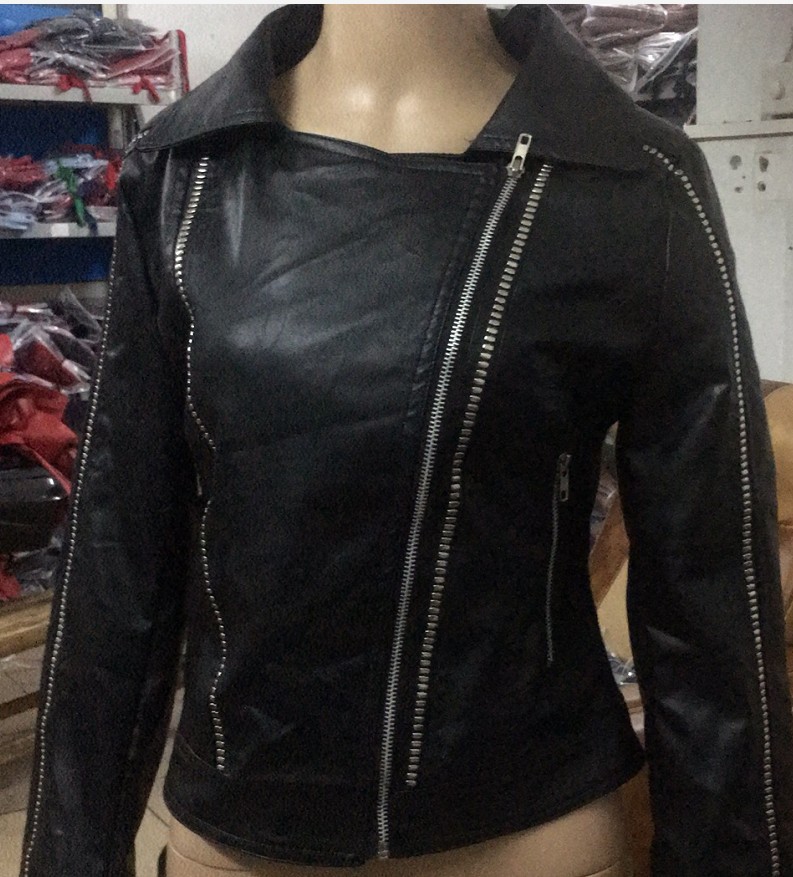 Veste en cuir femme en PU - Ref 3447518 Image 4