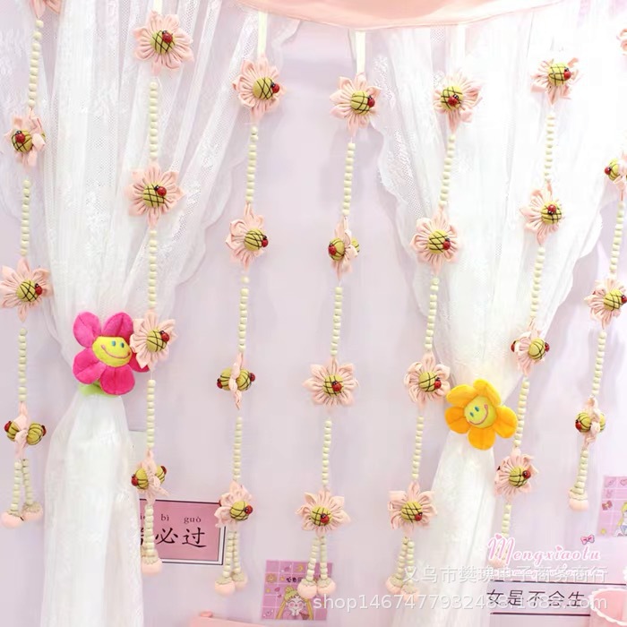 厂家直销少女心泫雅风花朵门帘现货供应可定做选色|ms