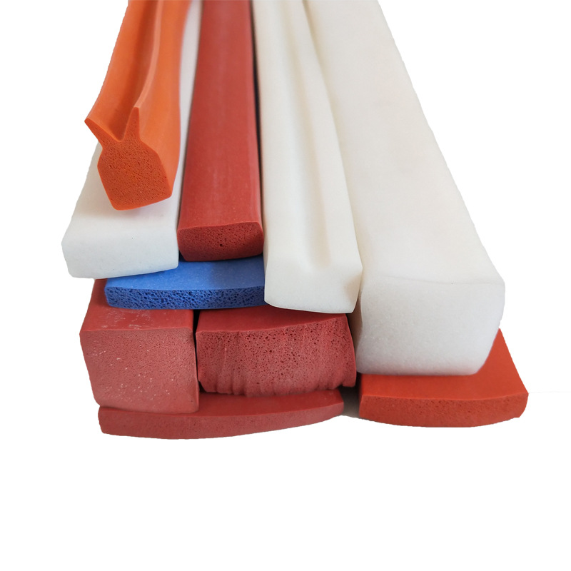 厂家供应硅胶密封条白色发泡橡胶条矩形平板硅胶条海绵汽车防撞条