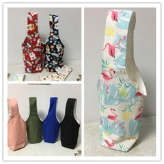 Cute cartoon dog and cat drink bag, winter and autumn tote bag, milk tea set, shaker cup