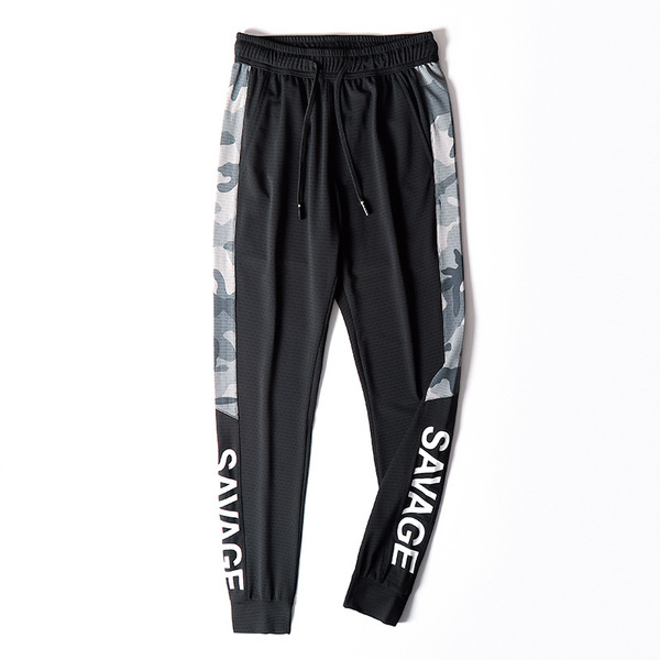 Summer camouflage silk quick dry thin breathable trousers