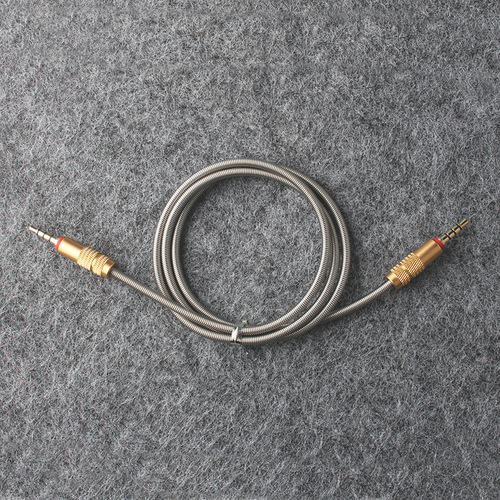 Spring male-to-male recording cable 3.5 car AUX car audio cable audio cable metal connecting cable 3.5mm