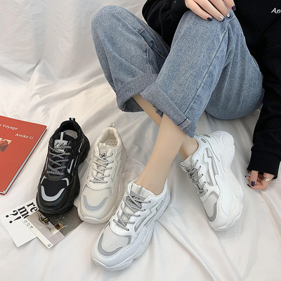 运动鞋女ins百搭2019秋季新款时尚增高透气街拍网红智熏老爹鞋ins