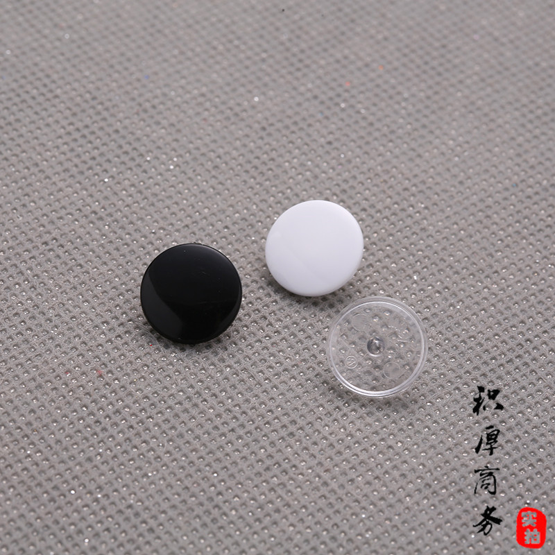 Botón de plástico transparente botón a presión infantil Botón de archivo de ropa T3T5 botón a presión Negro Blanco