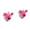 Realistic cute earrings, resin, ear clips, South Korea, wide color palette, sparrow, handmade