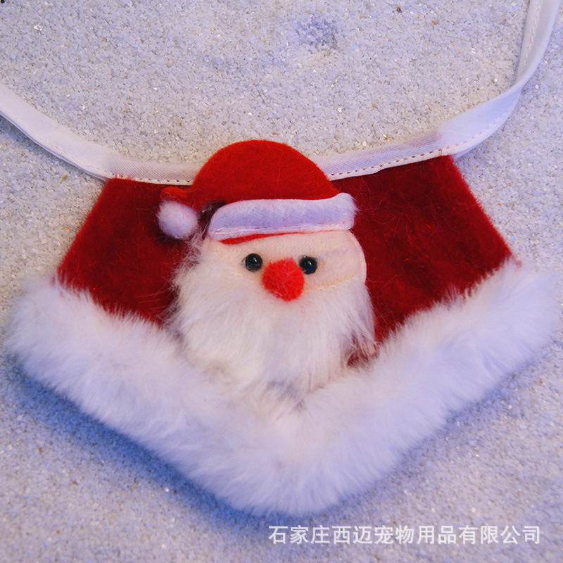 Scarf, universal Christmas eating bib, cute bow tie for elderly, dress up 4