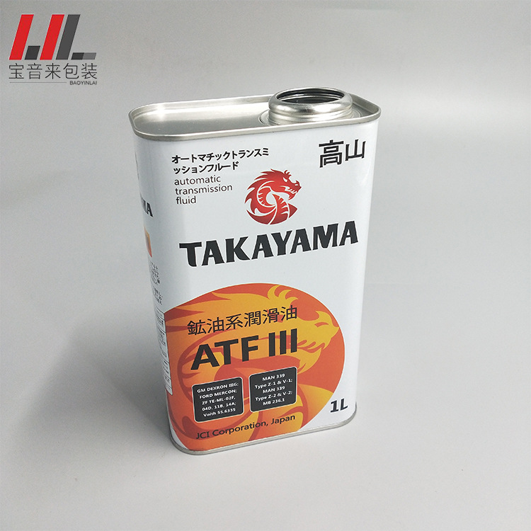 润滑油 防冻液铁罐 厂家直销1L方罐一级马口铁印刷精良