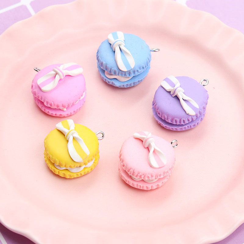 Soft Clay Artificial Colorfulful with Bow Macaron Earrings Earrings Keychain Pendant diy Jewelry Accessories