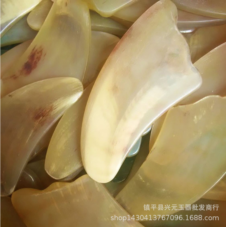 批發天然牛角刮痧板刮痧片羊角刮痧板按摩美容片