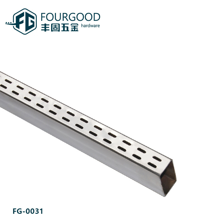 Suministrado directamente del fabricante, tubo cuadrado de hierro galvanizado AA de 38*38 mm, barra de pilar A, engrosada, específicamente para estanterías de tiendas de ropa.