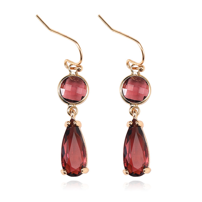 8g Weight Alloy Ear Needle Material Artificial Crystal Inlay Material Drop Earrings Classification 1 Pair Quantity Holiday, Daily Occasion Copper Material Geometric, Water Droplets Pattern Women's Gender Asymmetrical, Plating, Inlay Design Elegant Style Copper Elegant Asymmetrical Plating Inlay Geometric Water Droplets Artificial Crystal Drop Earrings 10
