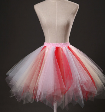 Candy color multi-color de media longitud pettiskirt estudio fotografía de la boda media-longitud pequeña falda de color de la falda de apoyo