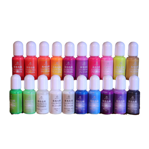 New DIY luminous color essence pigment diy uv crystal glue silicone mold coloring with luminous color essence